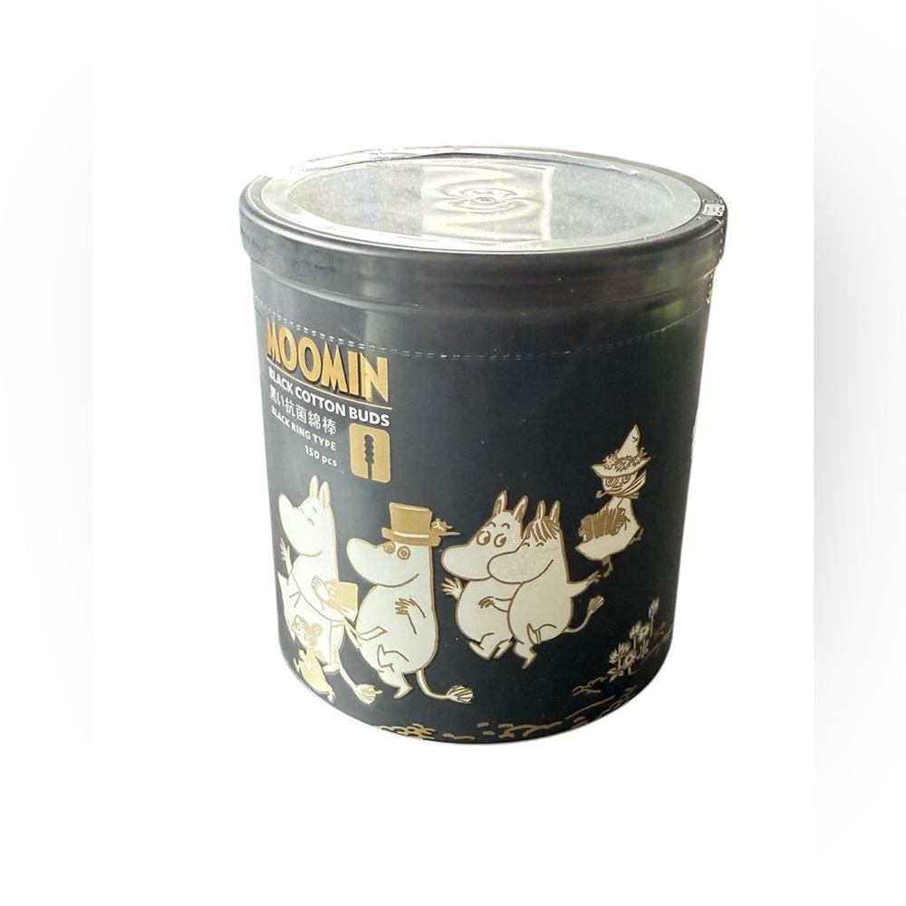 MOOMIN Black Antibacterial Cotton Swab 150 pcs. made in Japan